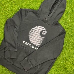 Carhartt Black Hoodie‎ with Iconic Logo